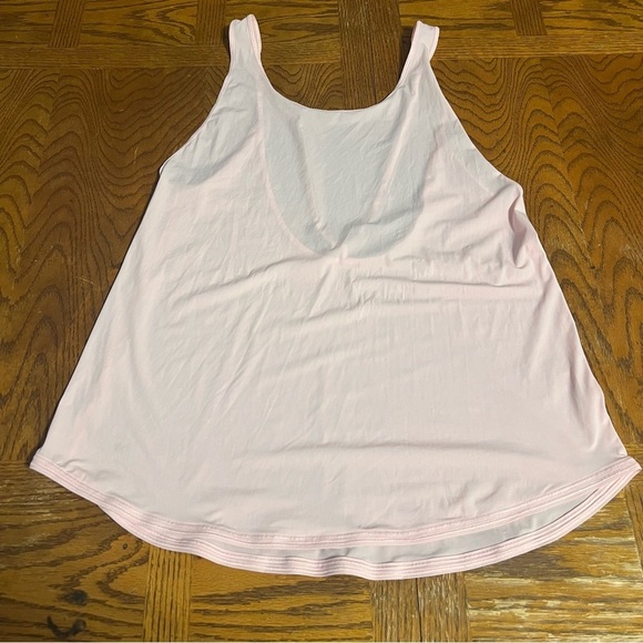 Lululemon Women's Let It Slip Strappy Back Tank Top Pearl Pink Sz S Relaxed Fit - Picture 4 of 10